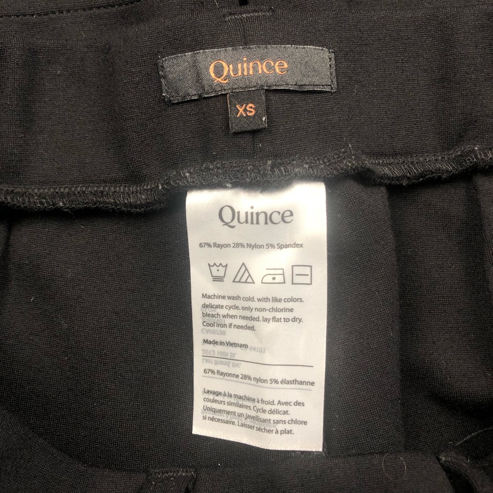 Quince Women's Stretch Ponte Tapered Cargo Pants - Picture 8 of 8